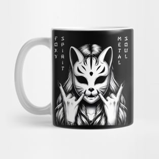 Kitsune Metalhead Girl Mug